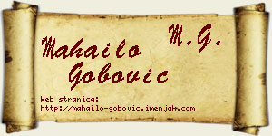 Mahailo Gobović vizit kartica